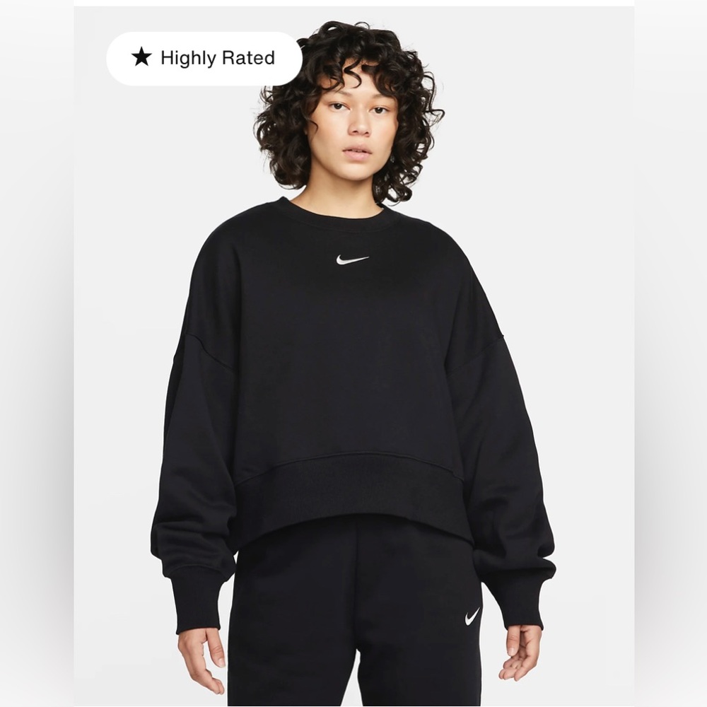 Nike oversized fleece crew sweatshirt